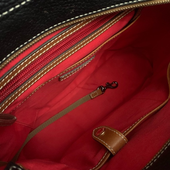 Dooney & Bourke Black Pebbled Leather Lexington Tote Bag - Picture 14 of 15